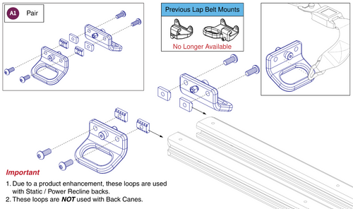 Occupied Transit Loops / Lap Belt Mount, TB3/4
