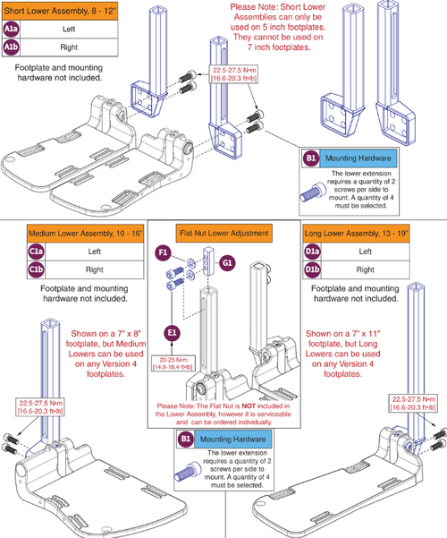 Version 4 AFP & Center Mount Lower Extensions
