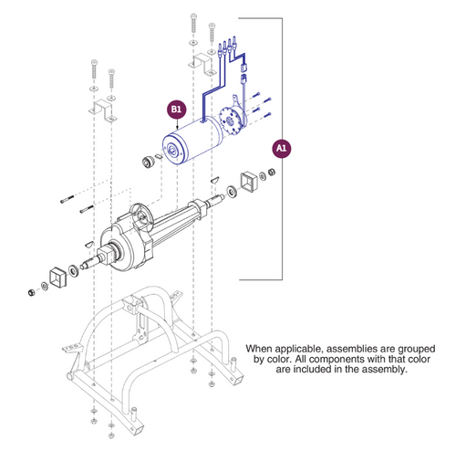 Drive Assembly, GoGo Sport / Elite Traveller Plus