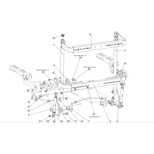 Rehab Fixed Canes ASP FLEXI Arms FF