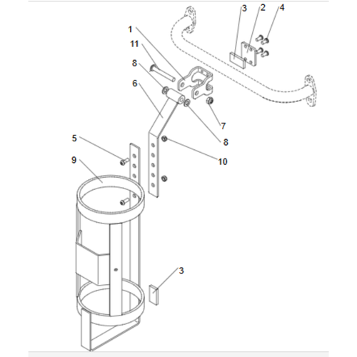 ARTICULATED OXYGEN BOTTLE HOLDER MPS