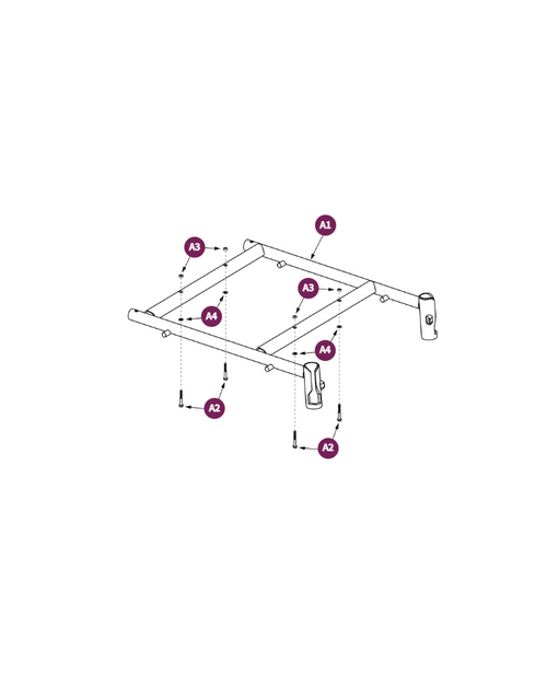H-Frame-Recl Seat-H-Frame ELR SA Tap Pin x 20W
