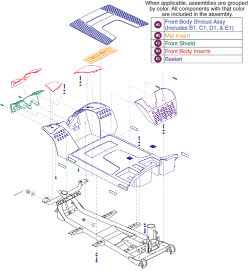 Front Shroud, 4 Wheel, GoGo Sport