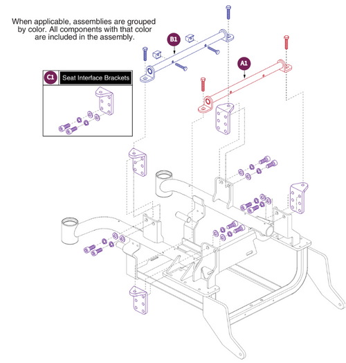 Seat Tower Assy, Elite HD