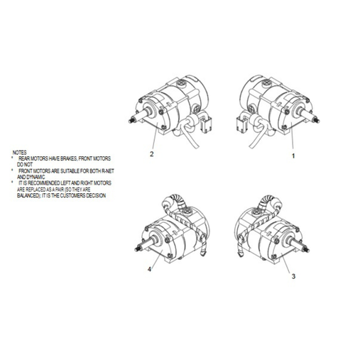 Motor Spares X8 prior to S/N 80A23073742S