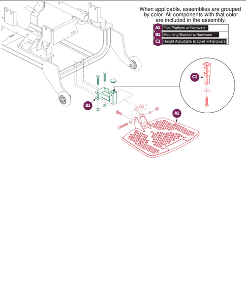 Foot Platform Assy, Elite HD