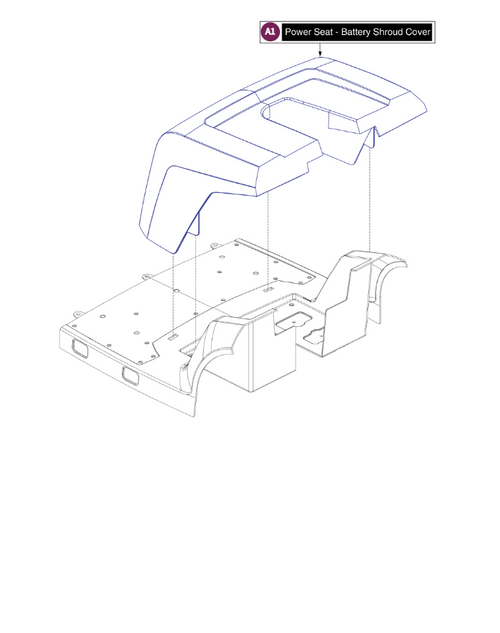 Power Seat - Battery Shroud Cover