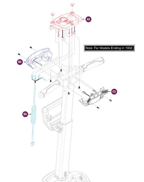 Console Assy, For models ending in 1002