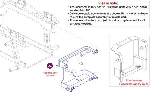 TB4 Recessed Battery Access Bracket Assy