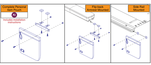 Personal Item Pouch, Channel Mounted