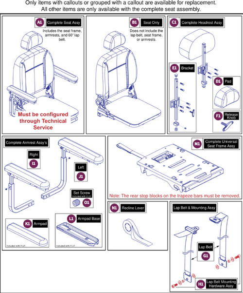 16"Wx16"-18"D Comf Seat,SolidSeatPan,Ltd. Recline