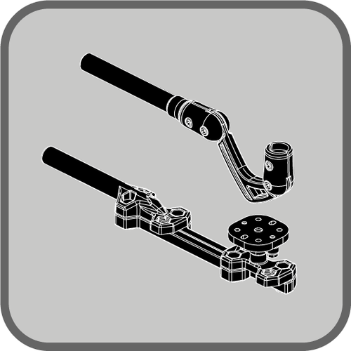 Version 2. Swing-away/Multi-axis Joystick Brackets