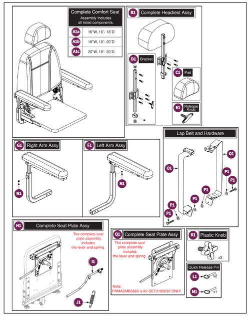 Blk Vyl,Hi-back,115°LTD Recl,SolidSeatPan,16"-20"