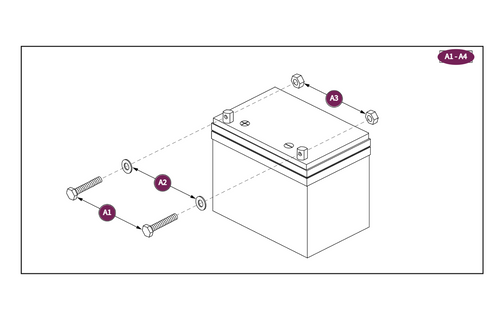 Group 24, AGM, 75AH, Battery Assy