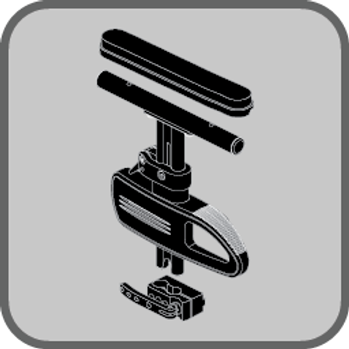 Single Post Hght Adj Armrests, Standard & Peds