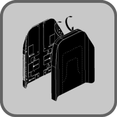 Complete Back Pan and Cushion Assy