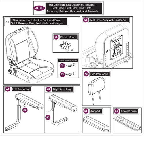 Black Vinyl CRS Hi-Back(CRS 22, Shuxin)22"W x 18"D