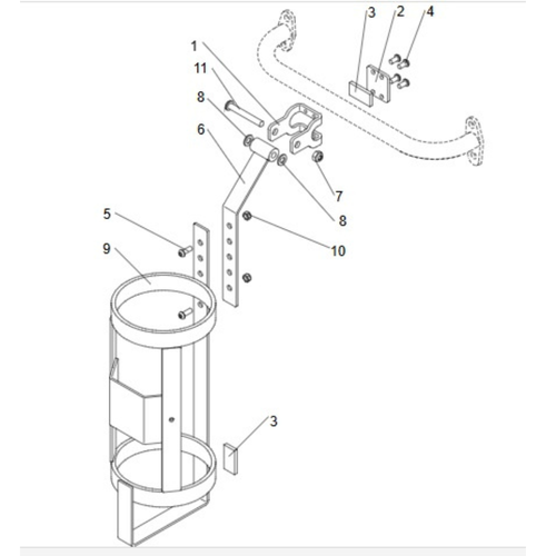 Articulated Oxygen Bottle Holder MPS