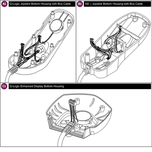 Bottom Housing-Q-Logic 1&NE+ Joystick Display