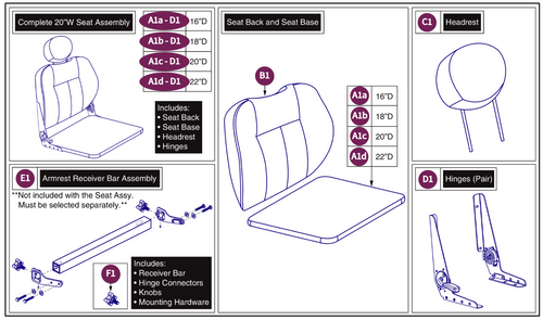 20"W Hi-Back Vinyl,115° LTD Recline,Solid Seat Pan