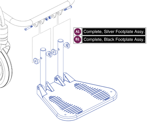 Footplate Assy, Jazzy Passport/I-Go+