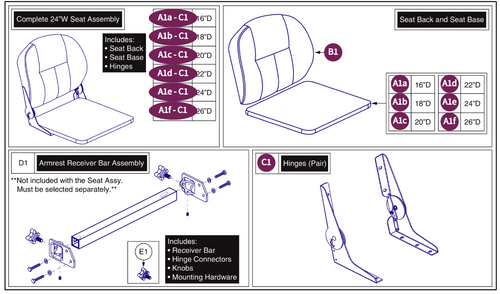 24"W Med-Back Vinyl, Solid Seat Pan, DLX Contour