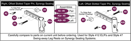 Legrest Hanger Style#7 Swing-away & Style#12