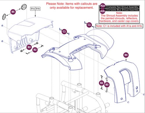 Shroud Assy, Jazzy 614 Series