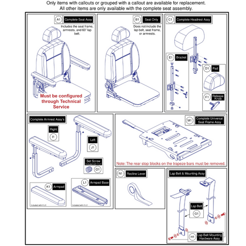 16"Wx16"-18"D Comf Seat,SolidSeatPan,Ltd. Recline