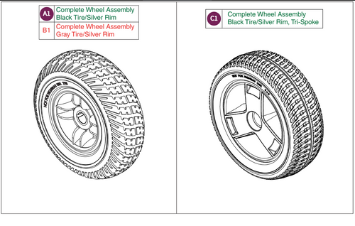 Rear Wheels, GoGo Elite Traveller Plus