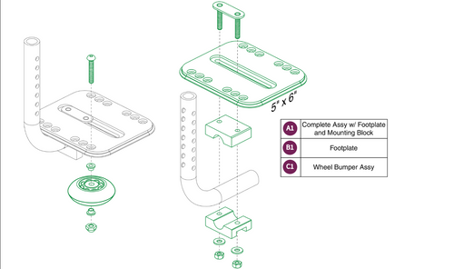 Style#8 Pediatric Footplate, 5" x 6"