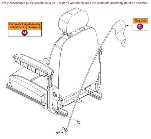 Flag Assy for Q-Captain Seat