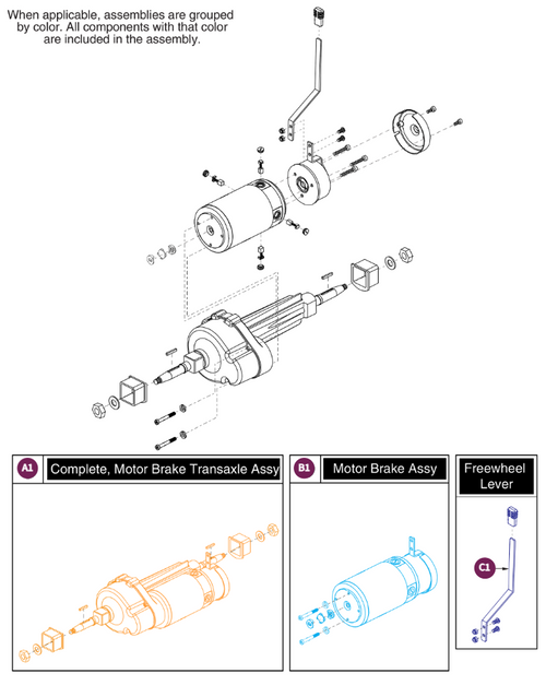 Transaxle/Motor/Brake Assy, Pursuit,S713
