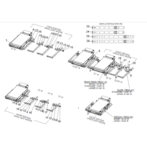 SEAT UNIT ANCILLIARY PARTS