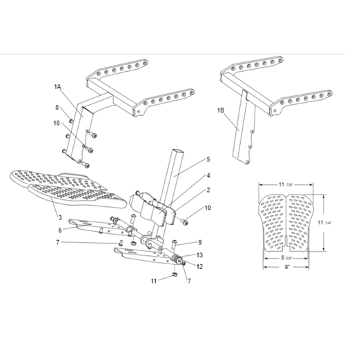 CENTER LEGREST FIXED X8, V6, 360