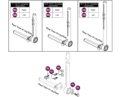 Style#8 Multi-axis Lower legrest,Lg 6"W footplate
