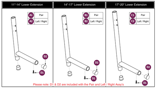 Standard Chrome Lower Ext. Style#7 SWA, #12 ELR