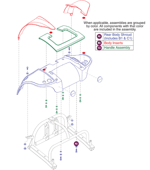 Rear Shroud, 4 Wheel, GoGo Sport