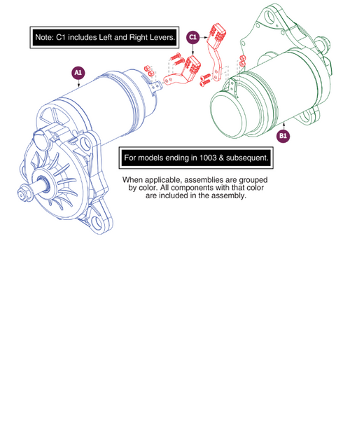 Drive Motors (models ending in 1003&subsquent.)