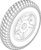 WHEEL,ASSY,RUN FLAT,BLACK,14",W/STAR RIM,E-1203-060-A