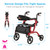 NOVA GEMINI 2 in 1 ROLLATOR TRANSPORT CHAIR