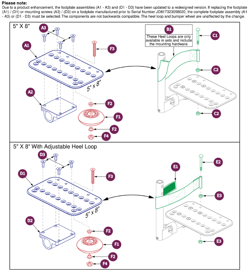 Angle Adj FootPlate,5"x 8"Style#7 SWA Style#12 ELR
