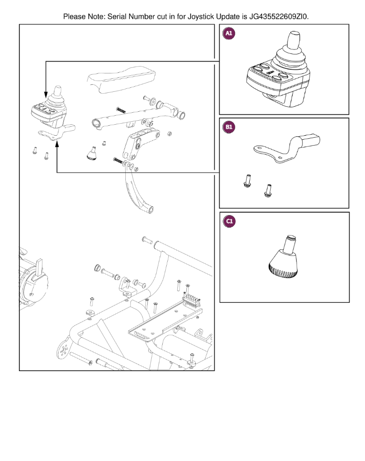 Jazzy® Carbon, Joystick Assy