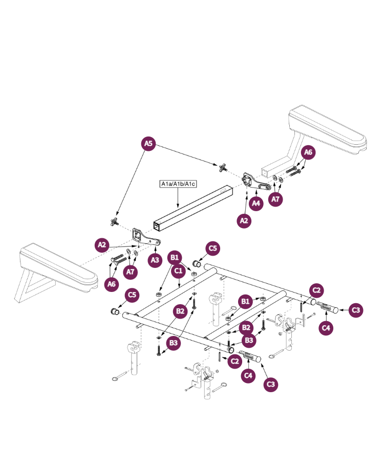 H-Frame 16-20W,LTD Recline, Solid Seat Pan
