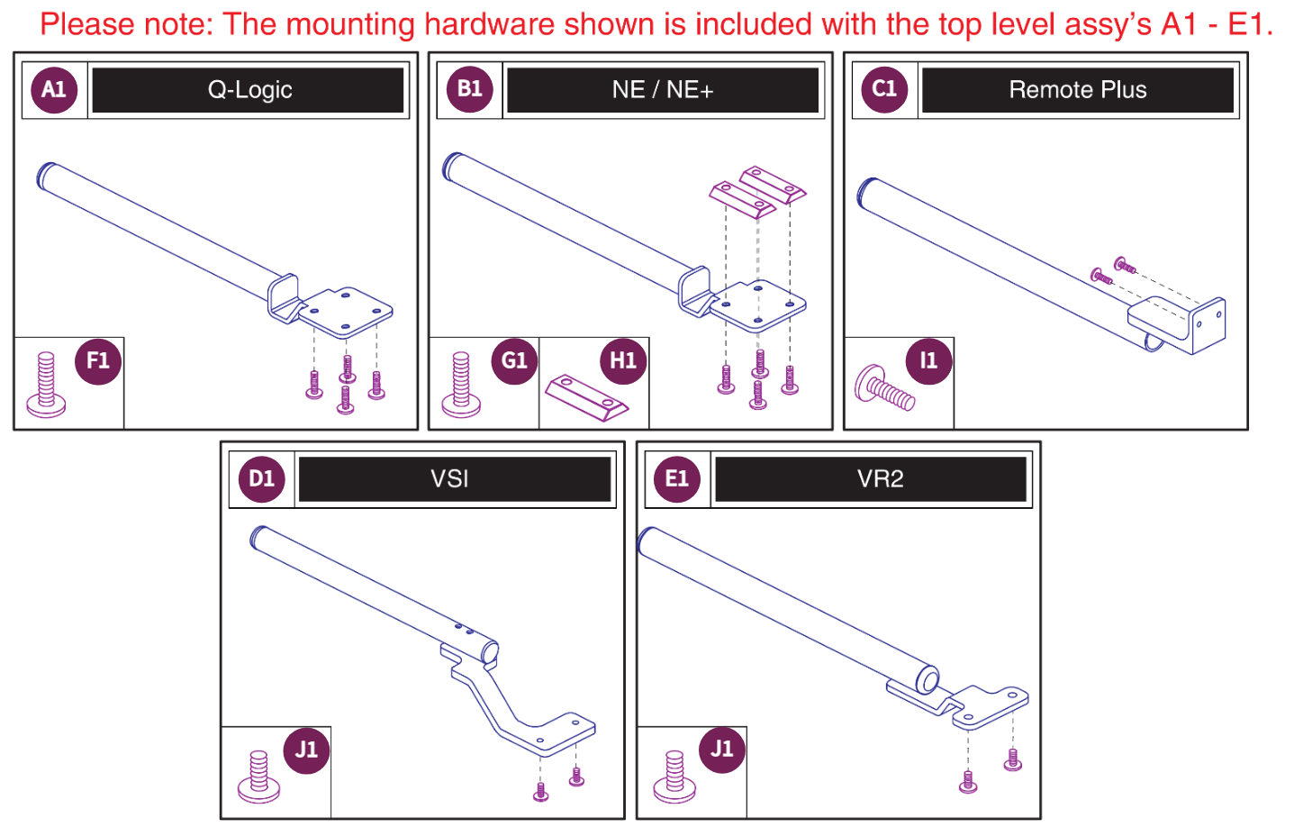 Fixed Joystick Mounts, Quantum Joysticks