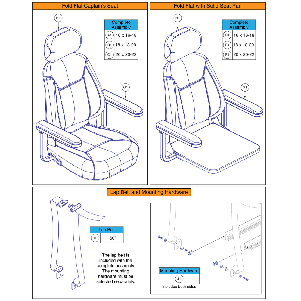 SOF iLevel Captains Seat & Lap Belt,Q6 Edge