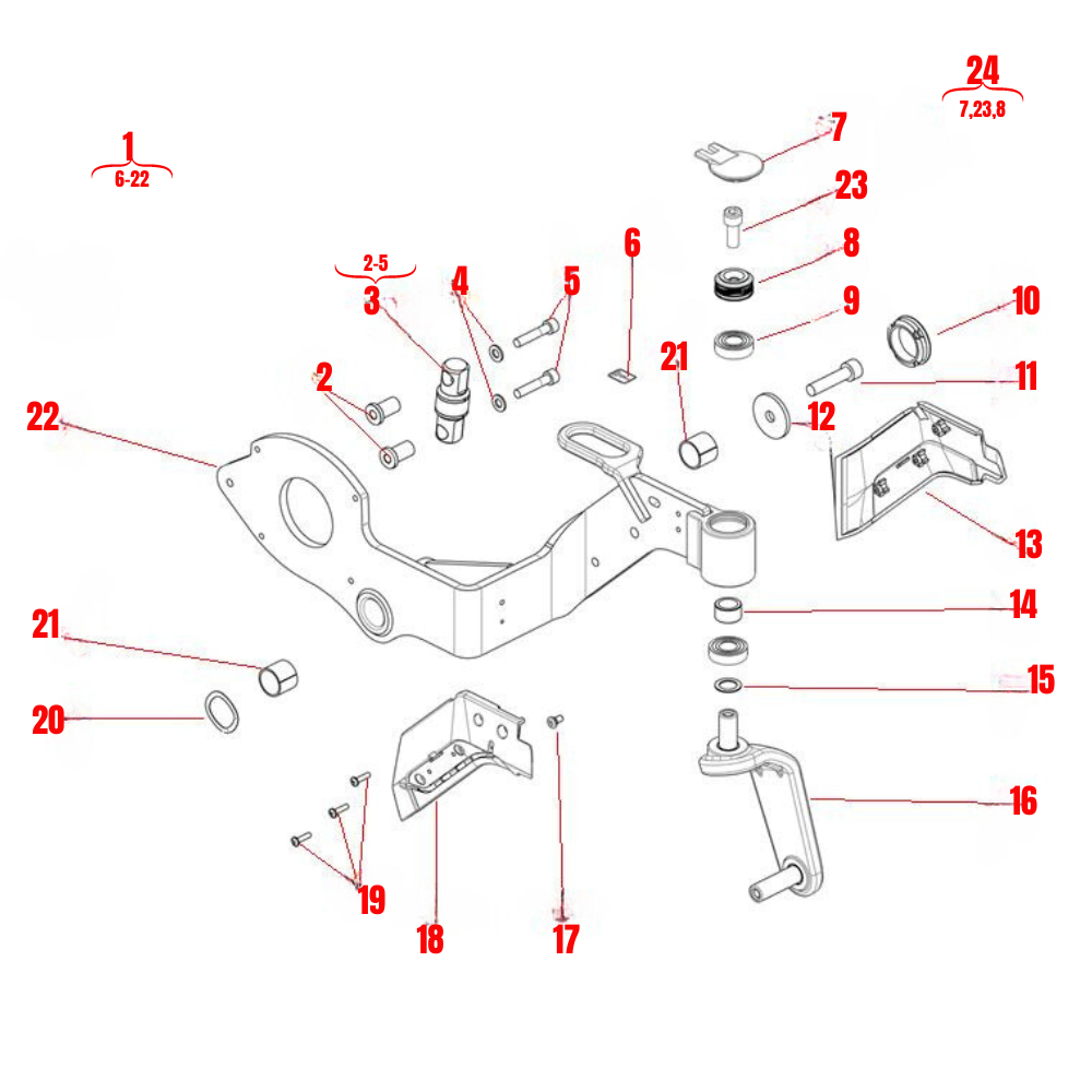 M1 Swing Arm, Front Left