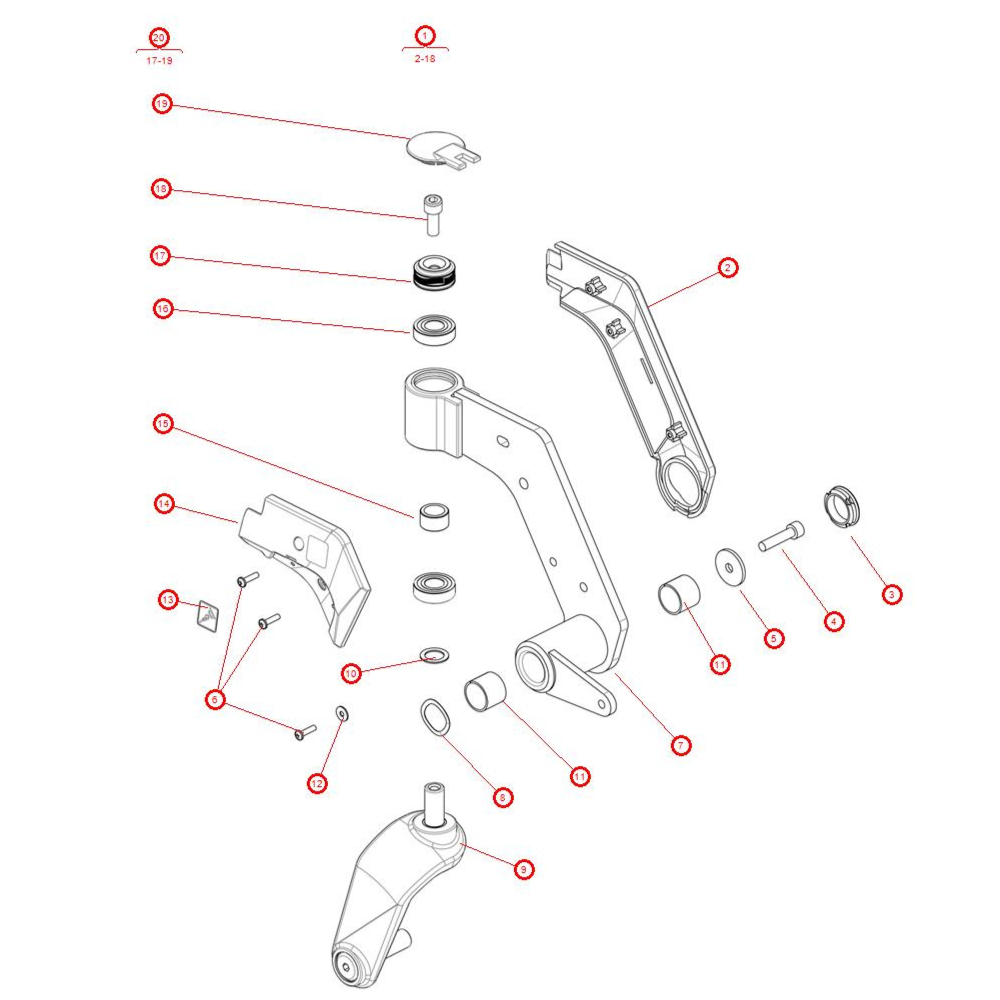 M1 Swing Arm, Rear Left