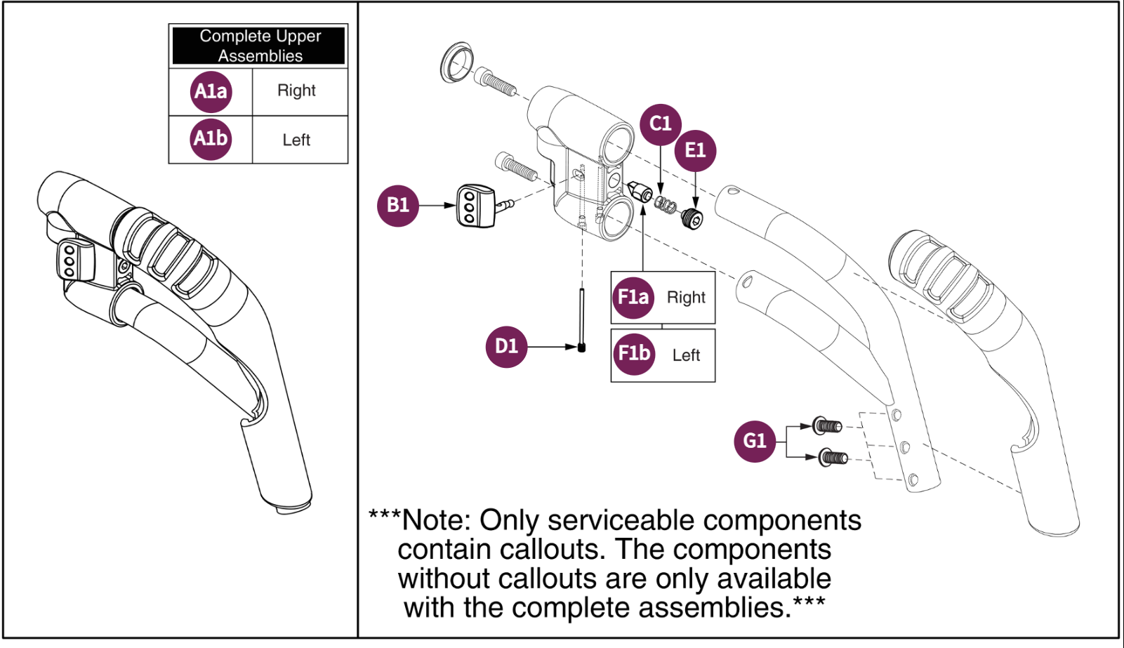70° Style#8 Swing-away Short Tapered Upper
