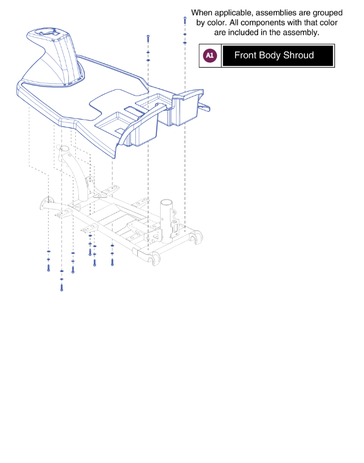 Front Shroud Assy, For S39 Models